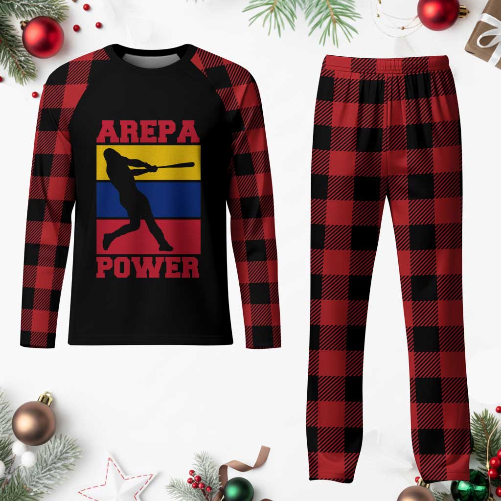Arepa Power Venezuela Baseball Flag Plaid Pajama Set Funny Venezuelan Pride Gift for Beisbol Lovers TS02 Buffalo Plaid Print Your Wear