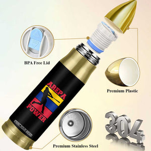 Arepa Power Venezuela Baseball Flag Bullet Tumbler Funny Venezuelan Pride Gift for Beisbol Lovers TS02 Print Your Wear