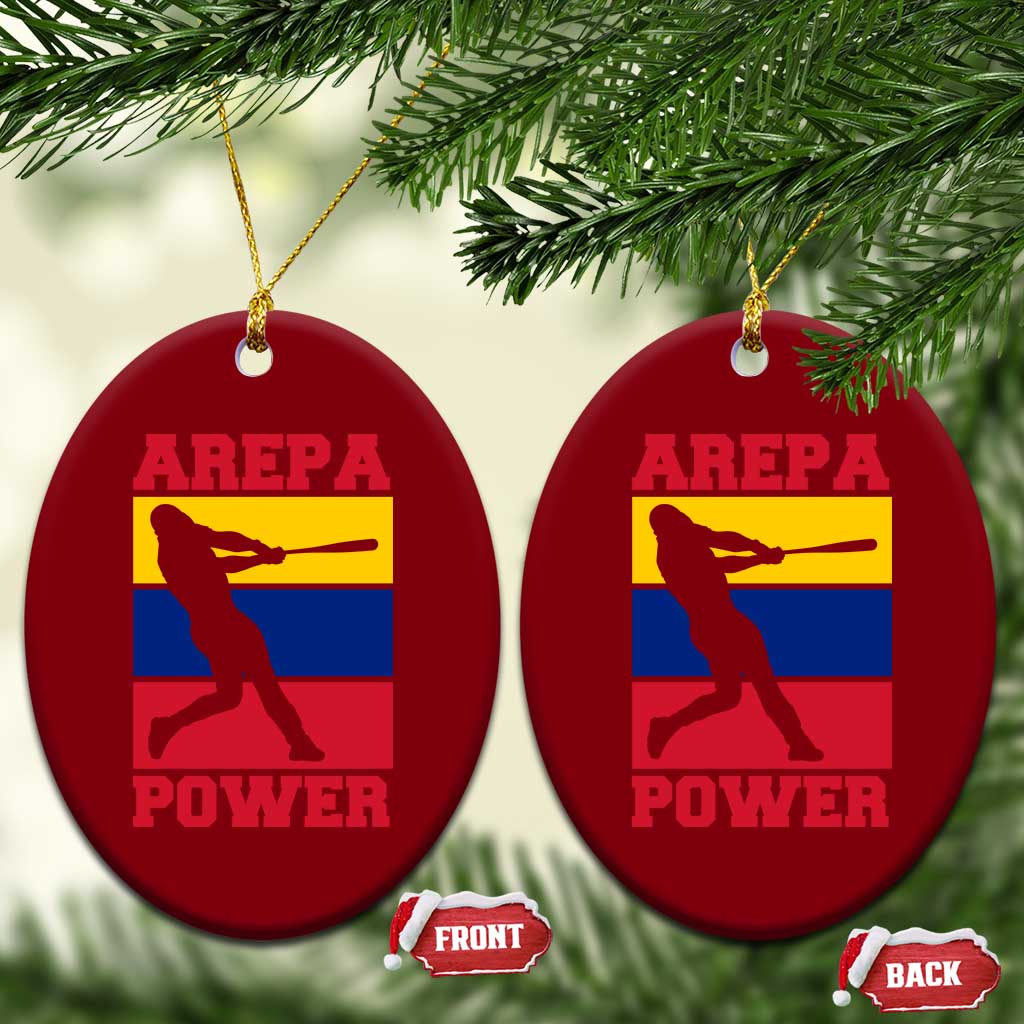 Arepa Power Venezuela Baseball Flag Ceramic Ornament Funny Venezuelan Pride Gift for Beisbol Lovers TS02 Print Your Wear