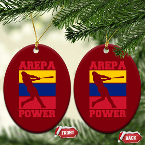 Arepa Power Venezuela Baseball Flag Ceramic Ornament Funny Venezuelan Pride Gift for Beisbol Lovers TS02 Print Your Wear