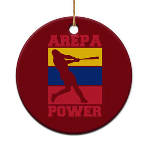 Arepa Power Venezuela Baseball Flag Ceramic Ornament Funny Venezuelan Pride Gift for Beisbol Lovers TS02 1pc Red Print Your Wear