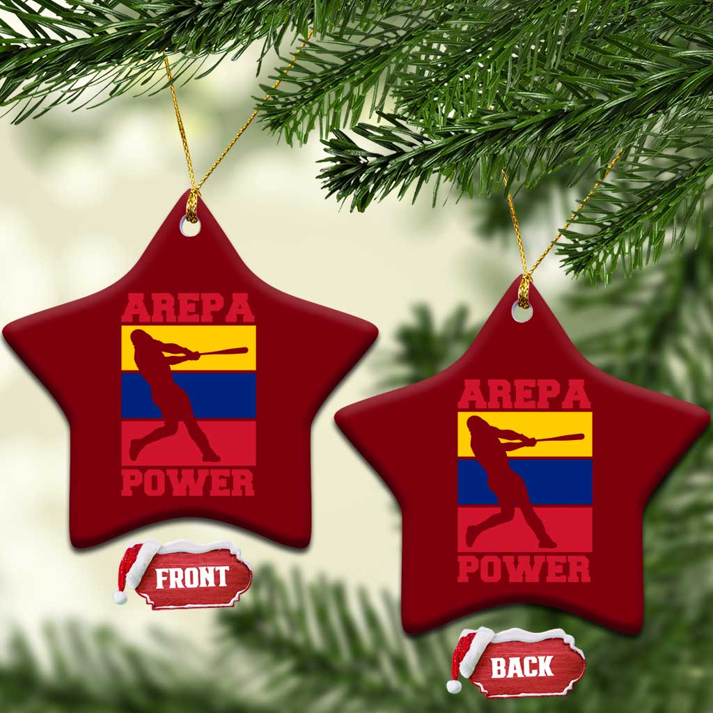 Arepa Power Venezuela Baseball Flag Ceramic Ornament Funny Venezuelan Pride Gift for Beisbol Lovers TS02 Print Your Wear