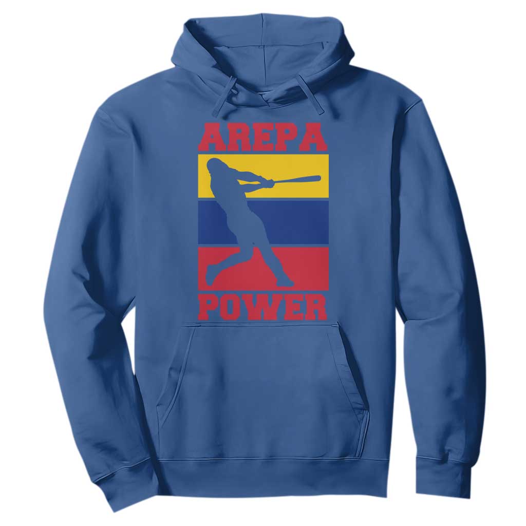 Arepa Power Venezuela Baseball Flag Hoodie Funny Venezuelan Pride Gift for Beisbol Lovers TS02 Royal Blue Print Your Wear