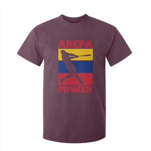 Arepa Power Venezuela Baseball Flag T Shirt For Kid Funny Venezuelan Pride Gift for Beisbol Lovers TS02 Maroon Print Your Wear