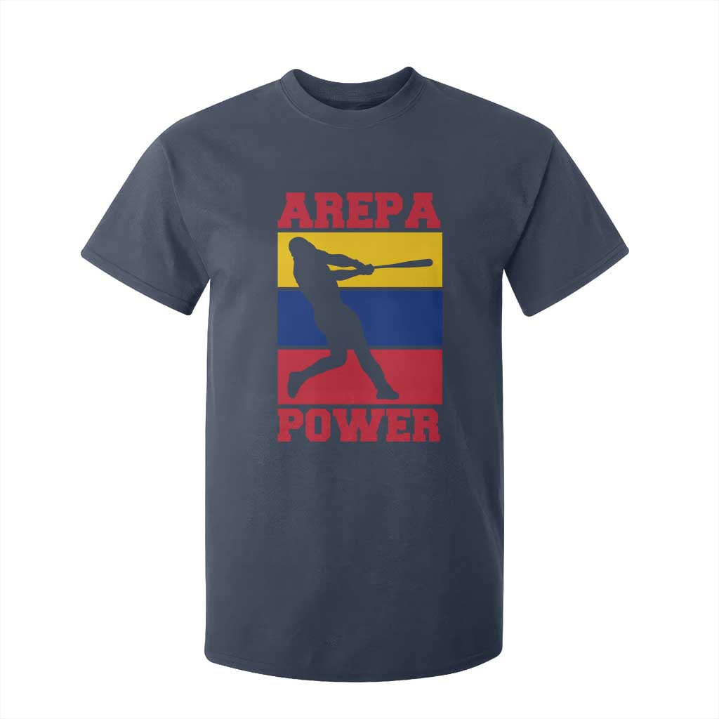 Arepa Power Venezuela Baseball Flag T Shirt For Kid Funny Venezuelan Pride Gift for Beisbol Lovers TS02 Navy Print Your Wear