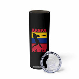 Arepa Power Venezuela Baseball Flag Skinny Tumbler Funny Venezuelan Pride Gift for Beisbol Lovers TS02 Print Your Wear