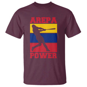 Arepa Power Venezuela Baseball Flag T Shirt Funny Venezuelan Pride Gift for Beisbol Lovers TS02 Maroon Print Your Wear