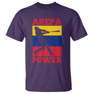 Arepa Power Venezuela Baseball Flag T Shirt Funny Venezuelan Pride Gift for Beisbol Lovers TS02 Purple Print Your Wear