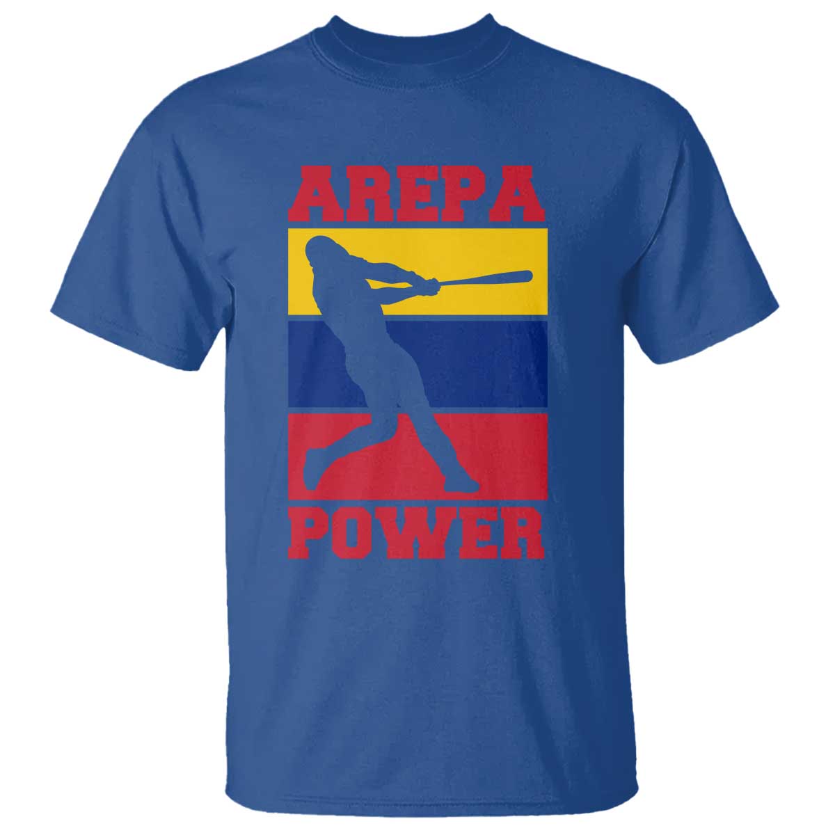 Arepa Power Venezuela Baseball Flag T Shirt Funny Venezuelan Pride Gift for Beisbol Lovers TS02 Royal Blue Print Your Wear