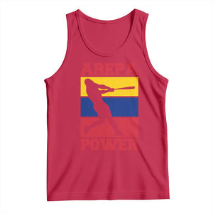 Arepa Power Venezuela Baseball Flag Tank Top Funny Venezuelan Pride Gift for Beisbol Lovers TS02 Red Print Your Wear