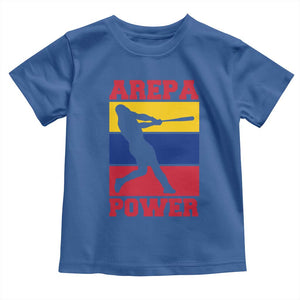 Arepa Power Venezuela Baseball Flag Toddler T Shirt Funny Venezuelan Pride Gift for Beisbol Lovers TS02 Royal Blue Print Your Wear
