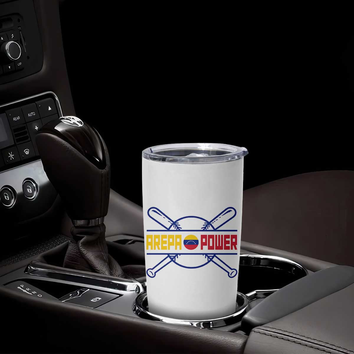 Arepa Power Baseball Crossed Bats Tumbler Cup Funny Venezuelan Pride Gift for Latino Sports Fans TS02 Print Your Wear