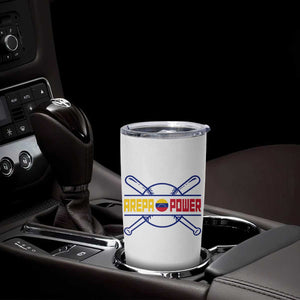Arepa Power Baseball Crossed Bats Tumbler Cup Funny Venezuelan Pride Gift for Latino Sports Fans TS02 Print Your Wear