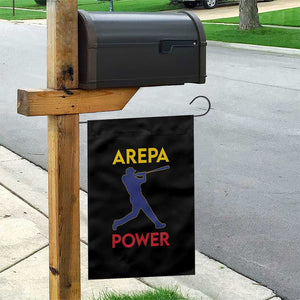 Arepa Power Baseball Batter Silhouette Garden Flag Venezuelan Pride Beisbol for Baseball Fans TS02 Print Your Wear