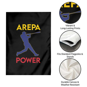 Arepa Power Baseball Batter Silhouette Garden Flag Venezuelan Pride Beisbol for Baseball Fans TS02 Print Your Wear
