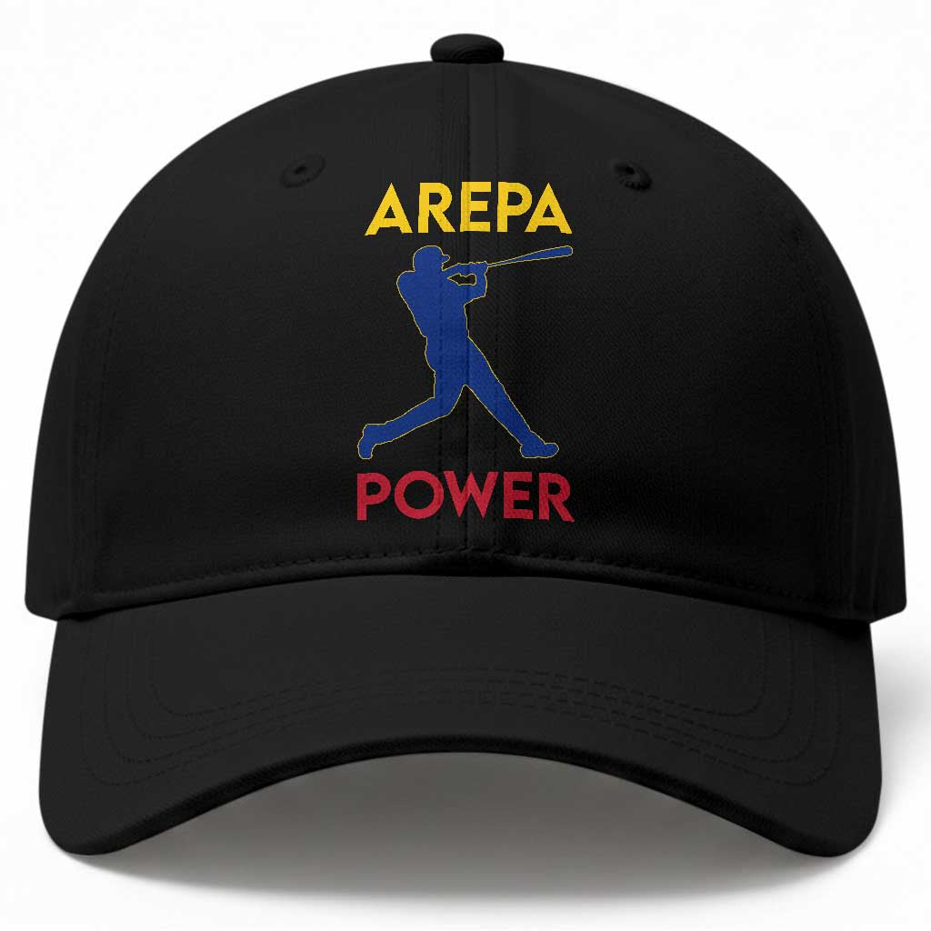 Arepa Power Baseball Batter Silhouette Baseball Cap Venezuelan Pride Beisbol for Baseball Fans TS02 Print Your Wear