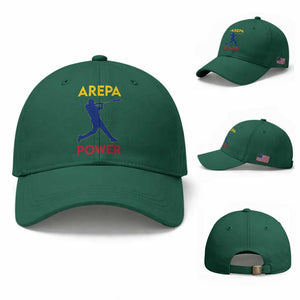 Arepa Power Baseball Batter Silhouette Baseball Cap Venezuelan Pride Beisbol for Baseball Fans TS02 Baseball Cap Universal Fit Irish Green Print Your Wear