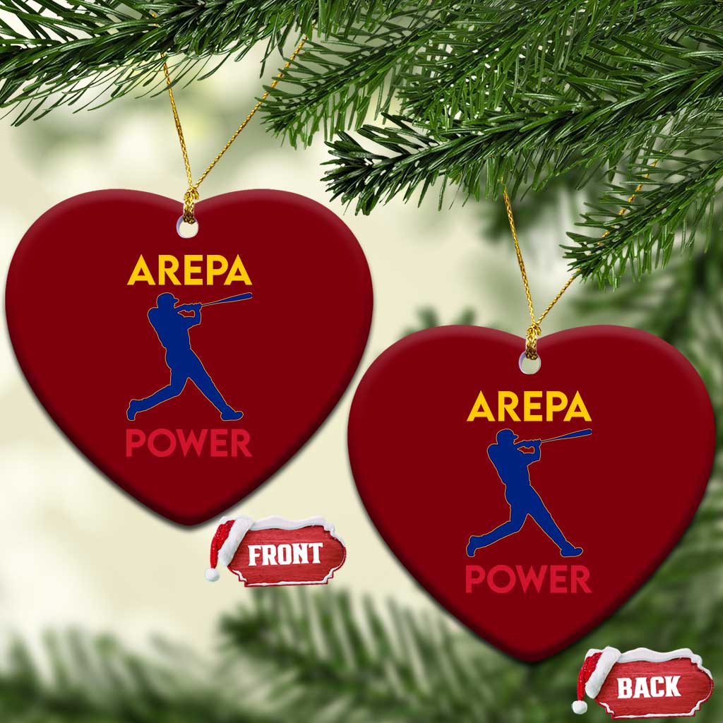 Arepa Power Baseball Batter Silhouette Ceramic Ornament Venezuelan Pride Beisbol for Baseball Fans TS02 Print Your Wear