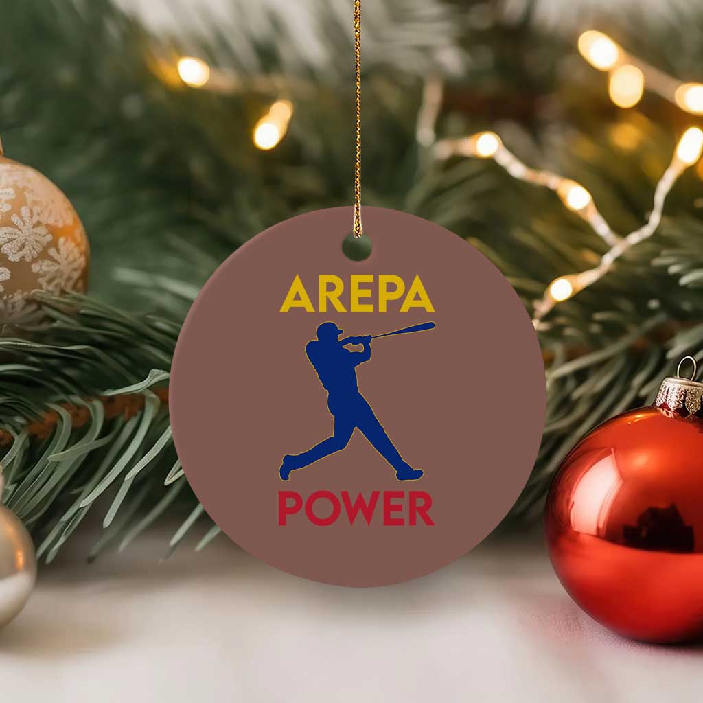 Arepa Power Baseball Batter Silhouette Ceramic Ornament Venezuelan Pride Beisbol for Baseball Fans TS02 1pc Mocha Print Your Wear