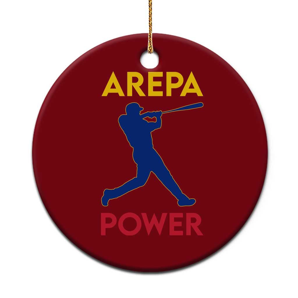 Arepa Power Baseball Batter Silhouette Ceramic Ornament Venezuelan Pride Beisbol for Baseball Fans TS02 1pc Red Print Your Wear
