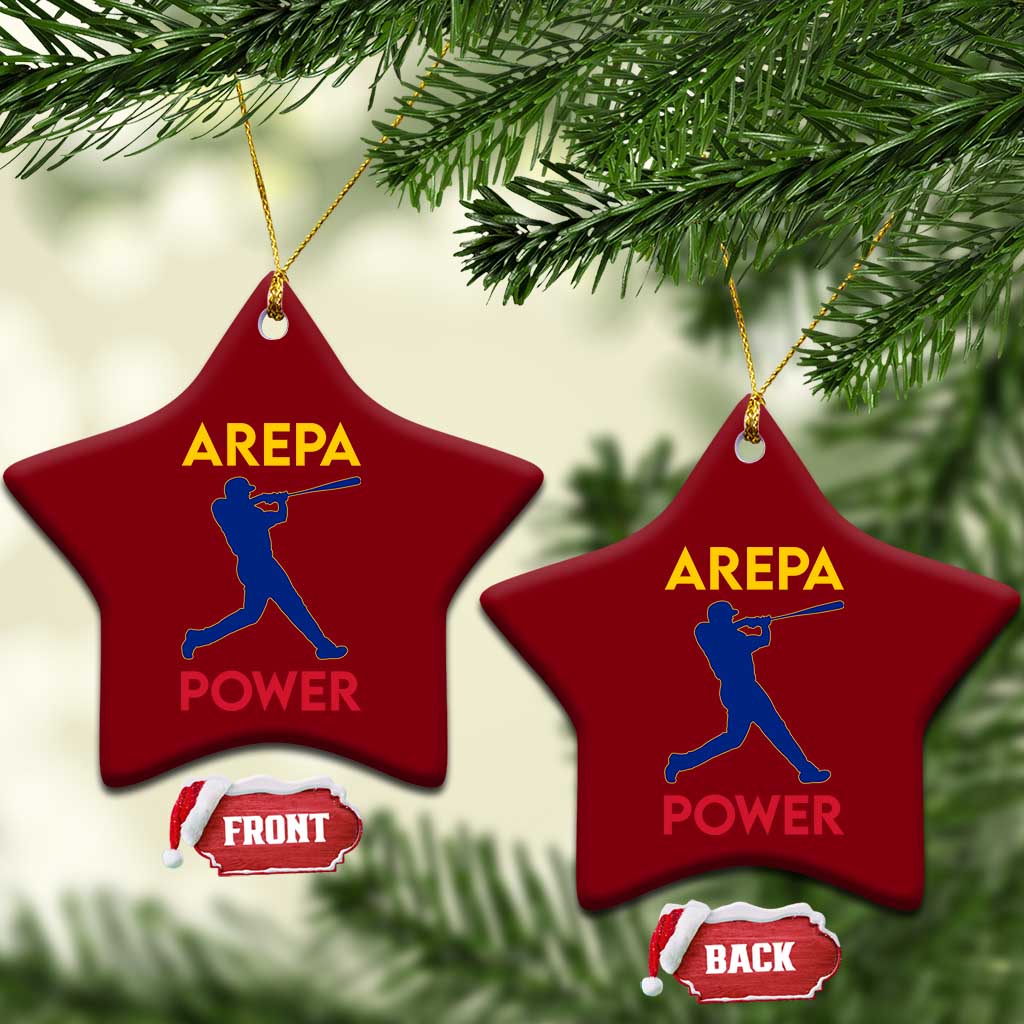 Arepa Power Baseball Batter Silhouette Ceramic Ornament Venezuelan Pride Beisbol for Baseball Fans TS02 Print Your Wear