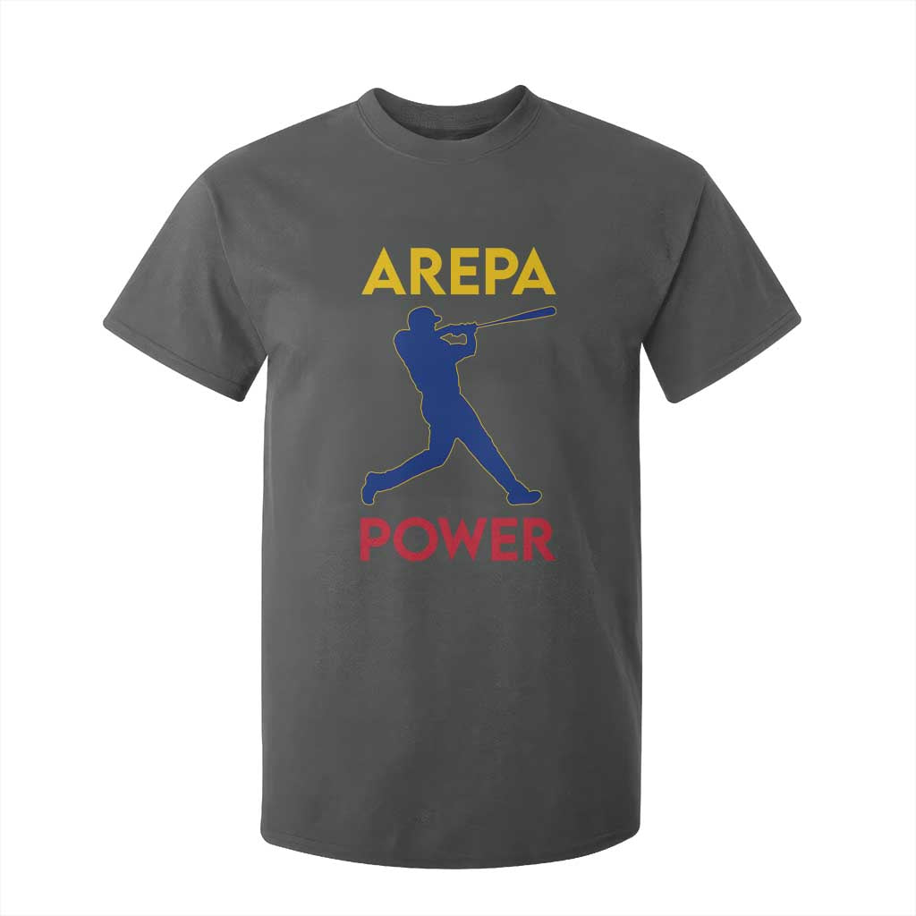 Arepa Power Baseball Batter Silhouette T Shirt For Kid Venezuelan Pride Beisbol for Baseball Fans TS02 Dark Heather Print Your Wear