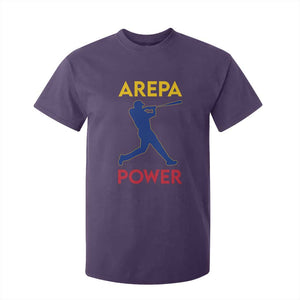 Arepa Power Baseball Batter Silhouette T Shirt For Kid Venezuelan Pride Beisbol for Baseball Fans TS02 Purple Print Your Wear