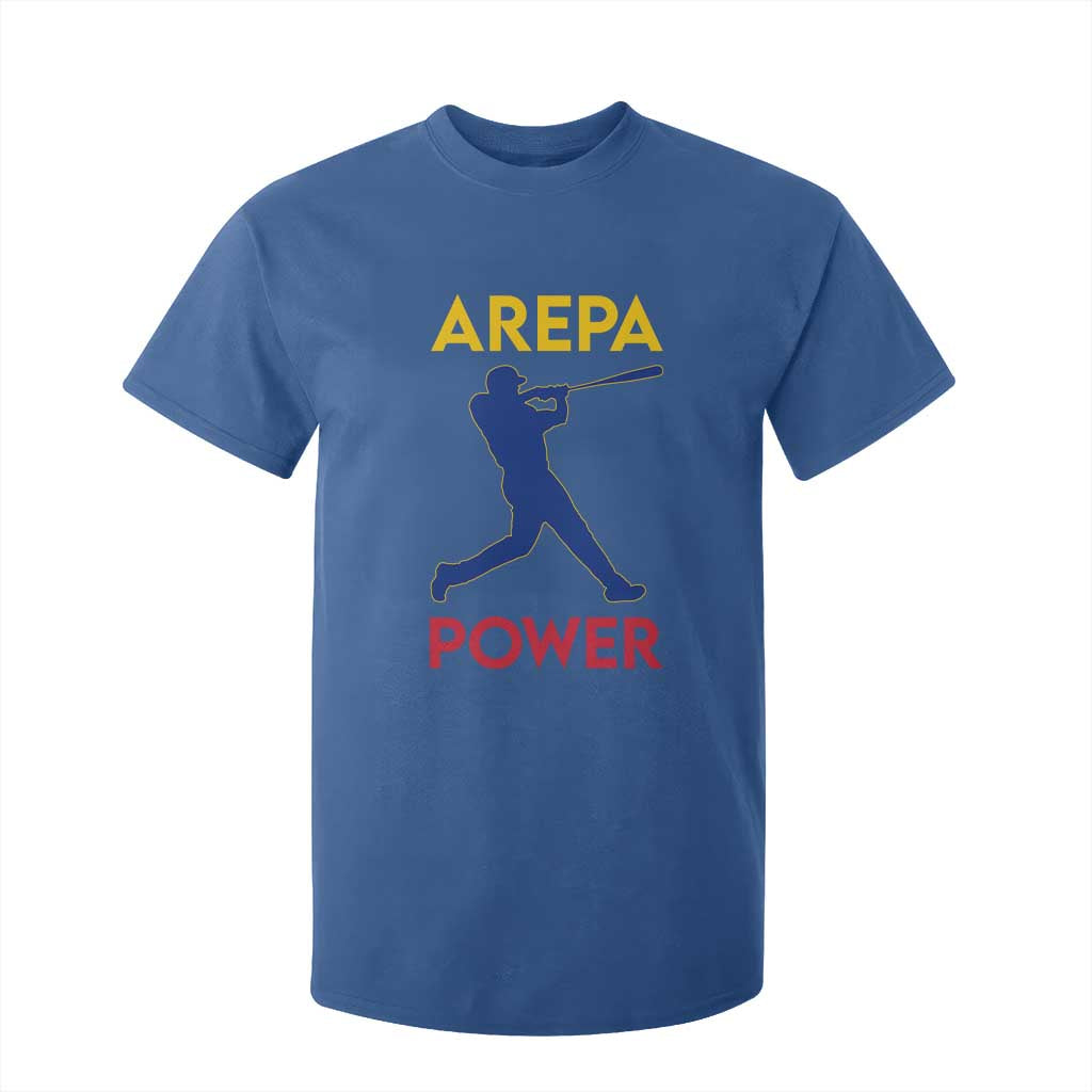 Arepa Power Baseball Batter Silhouette T Shirt For Kid Venezuelan Pride Beisbol for Baseball Fans TS02 Royal Blue Print Your Wear