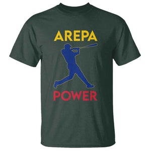 Arepa Power Baseball Batter Silhouette T Shirt Venezuelan Pride Beisbol for Baseball Fans TS02 Dark Forest Green Print Your Wear