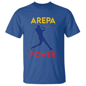 Arepa Power Baseball Batter Silhouette T Shirt Venezuelan Pride Beisbol for Baseball Fans TS02 Royal Blue Print Your Wear