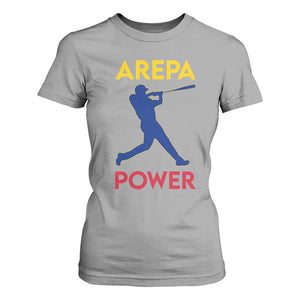 Arepa Power Baseball Batter Silhouette T Shirt For Women Venezuelan Pride Beisbol for Baseball Fans TS02 Sport Gray Print Your Wear
