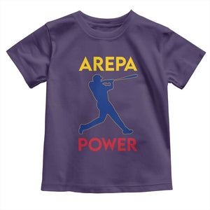 Arepa Power Baseball Batter Silhouette Toddler T Shirt Venezuelan Pride Beisbol for Baseball Fans TS02 Purple Print Your Wear