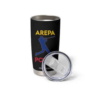 Arepa Power Baseball Batter Silhouette Tumbler Cup Venezuelan Pride Beisbol for Baseball Fans TS02 Print Your Wear