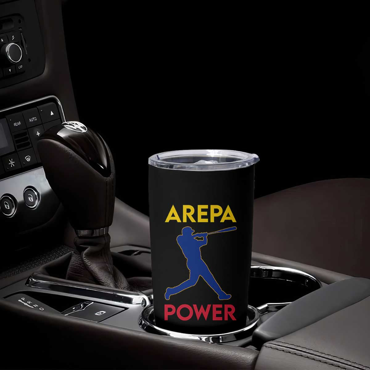 Arepa Power Baseball Batter Silhouette Tumbler Cup Venezuelan Pride Beisbol for Baseball Fans TS02 Print Your Wear