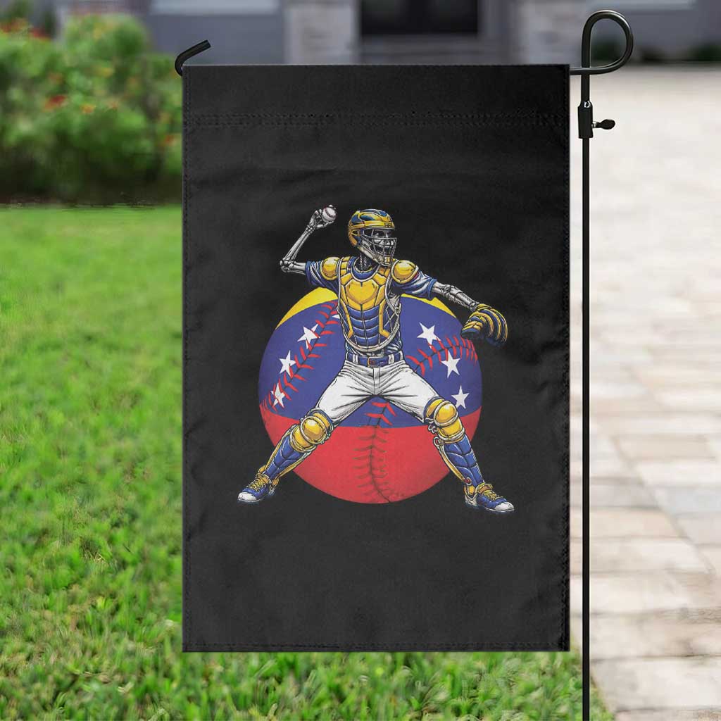 Venezuela Baseball Pitcher Skeleton Garden Flag Venezuelan Flag Venezuela Pride Sports Fans TS02 Print Your Wear