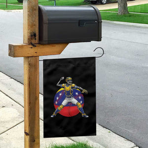 Venezuela Baseball Pitcher Skeleton Garden Flag Venezuelan Flag Venezuela Pride Sports Fans TS02 Print Your Wear
