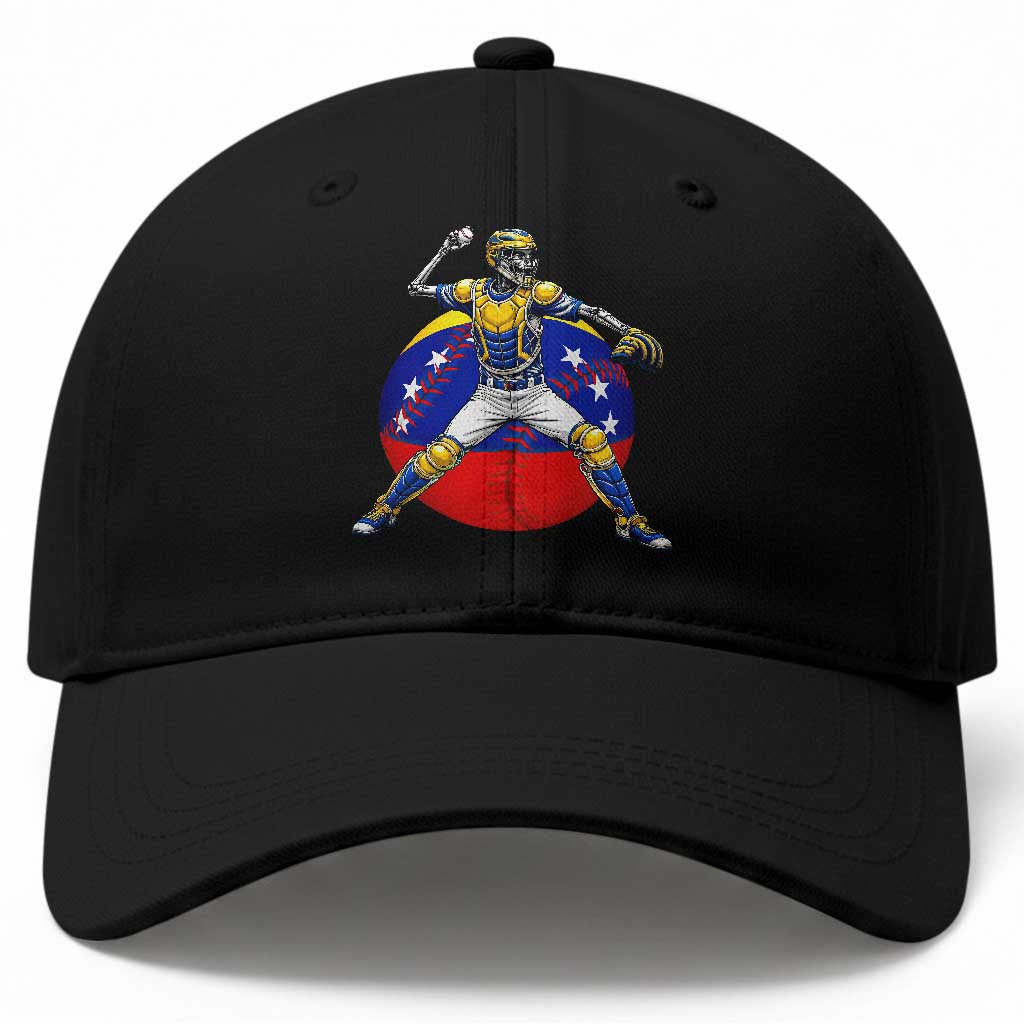 Venezuela Baseball Pitcher Skeleton Baseball Cap Venezuelan Flag Venezuela Pride Sports Fans TS02 Print Your Wear