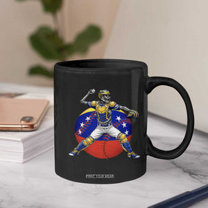 Venezuela Baseball Pitcher Skeleton Coffee Mug Venezuelan Flag Venezuela Pride Sports Fans TS02 Print Your Wear