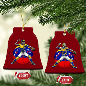 Venezuela Baseball Pitcher Skeleton Ceramic Ornament Venezuelan Flag Venezuela Pride Sports Fans TS02 Print Your Wear