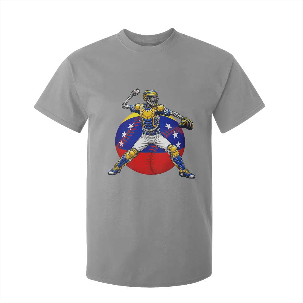 Venezuela Baseball Pitcher Skeleton T Shirt For Kid Venezuelan Flag Venezuela Pride Sports Fans TS02 Sport Gray Print Your Wear