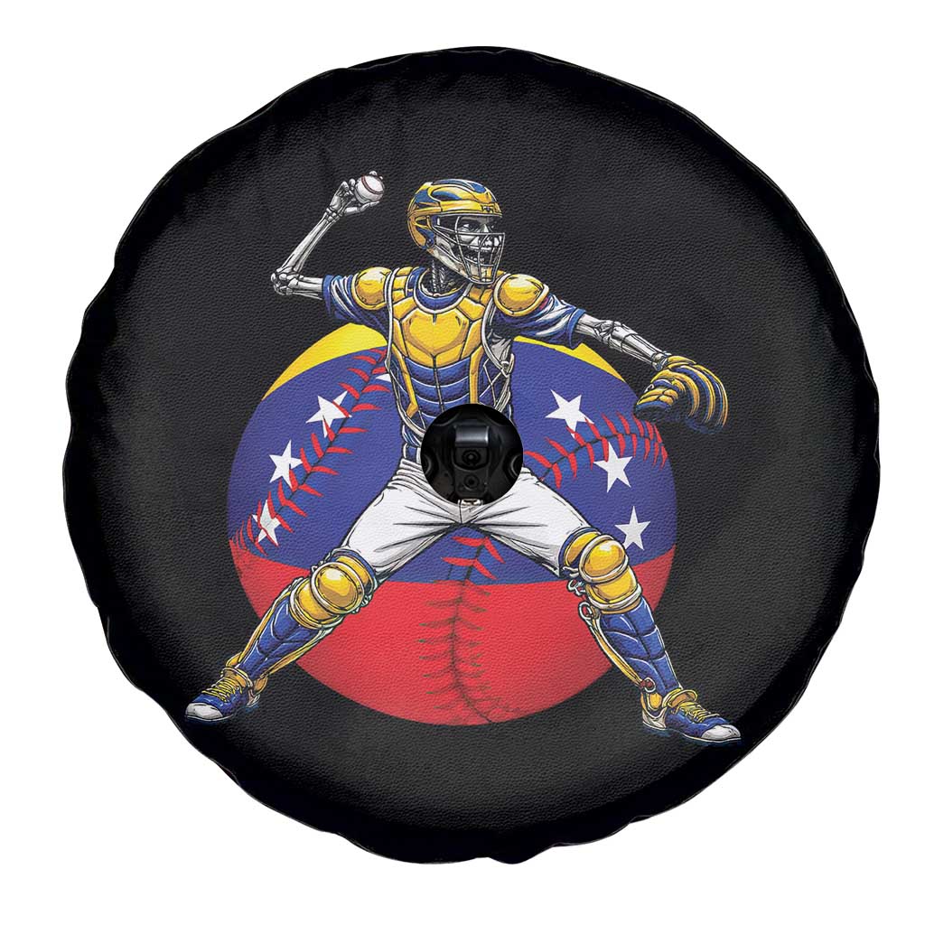 Venezuela Baseball Pitcher Skeleton Spare Tire Cover Venezuelan Flag Venezuela Pride Sports Fans TS02 Print Your Wear