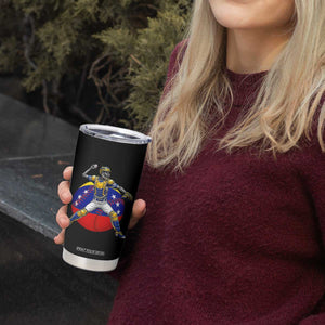 Venezuela Baseball Pitcher Skeleton Tumbler Cup Venezuelan Flag Venezuela Pride Sports Fans TS02 Print Your Wear