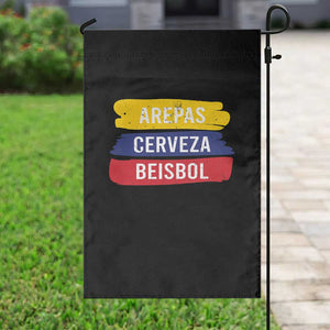 Arepas Cerveza Beisbol Venezuela Things Garden Flag Funny Latino Food Beer and Baseball Pride TS02 Print Your Wear