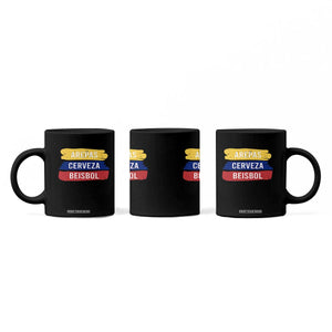 Arepas Cerveza Beisbol Venezuela Things Coffee Mug Funny Latino Food Beer and Baseball Pride TS02 Print Your Wear