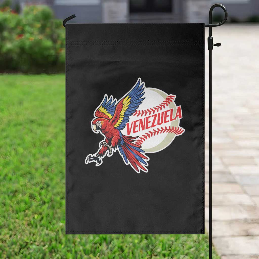 Venezuela Baseball Flying Scarlet Macaw and Ball Garden Flag Ara Macao Guacamaya Venezuelan Pride TS02 Print Your Wear