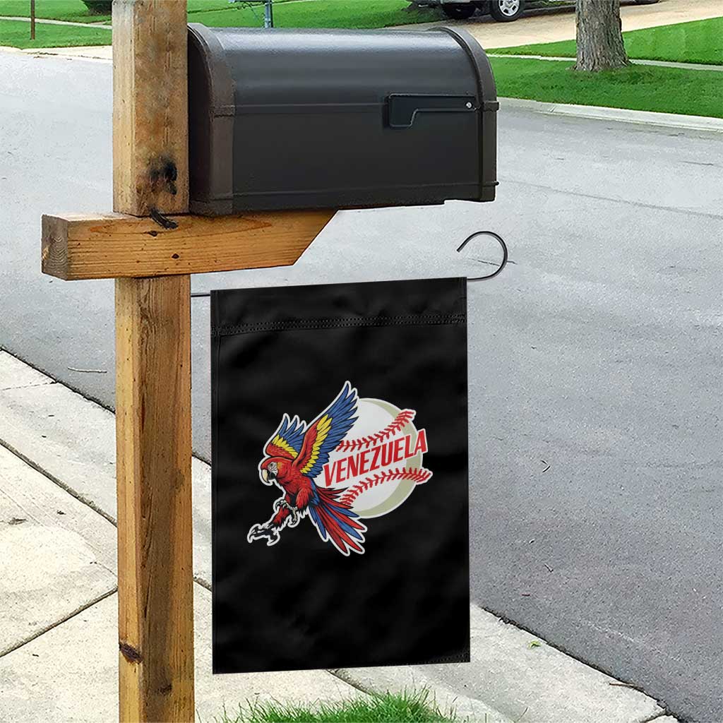 Venezuela Baseball Flying Scarlet Macaw and Ball Garden Flag Ara Macao Guacamaya Venezuelan Pride TS02 Print Your Wear