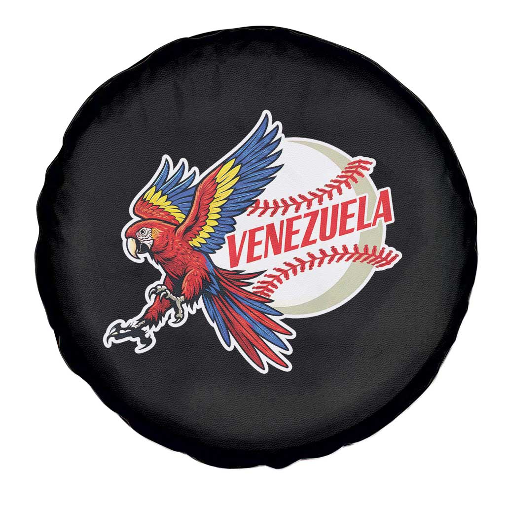 Venezuela Baseball Flying Scarlet Macaw and Ball Spare Tire Cover Ara Macao Guacamaya Venezuelan Pride TS02 Print Your Wear