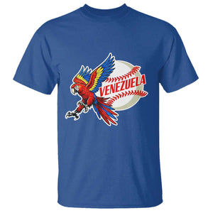 Venezuela Baseball Flying Scarlet Macaw and Ball T Shirt Ara Macao Guacamaya Venezuelan Pride TS02 Royal Blue Print Your Wear
