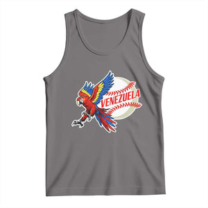 Venezuela Baseball Flying Scarlet Macaw and Ball Tank Top Ara Macao Guacamaya Venezuelan Pride TS02 Deep Heather Print Your Wear