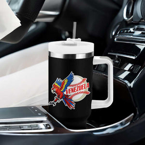 Venezuela Baseball Flying Scarlet Macaw and Ball Tumbler With Handle Ara Macao Guacamaya Venezuelan Pride TS02 Print Your Wear